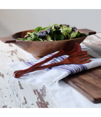 Wooden  15.5"Bowl with Handles