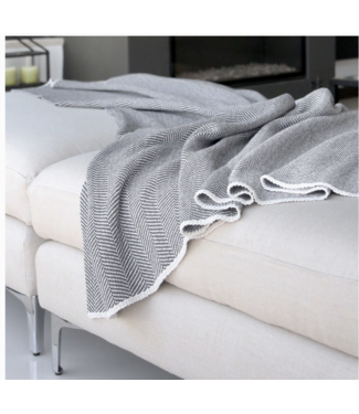 Herringbone Cotton Throw-available in 2 colors