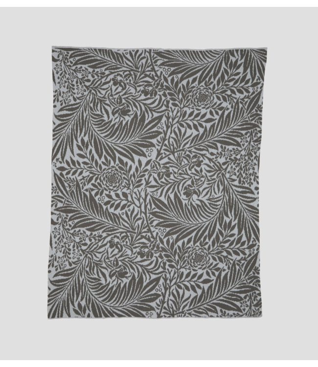 Larkspur Cotton Throw Blanket- Grey