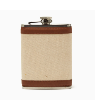 Brouk & Co. 8oz Canvas & Leather Flask