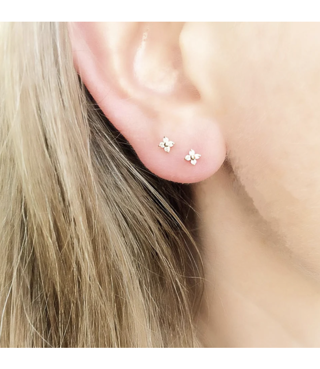 Quadra Petite Diamond Studs