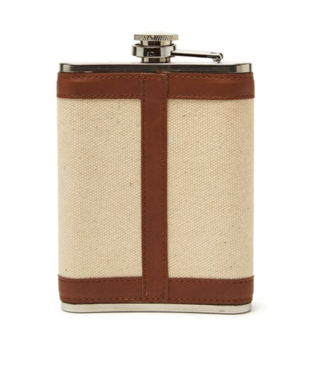 8oz Canvas & Leather Flask
