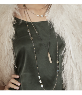 Mabel Chong Amanda Gilson Japanese Opals & Labradorite Necklace