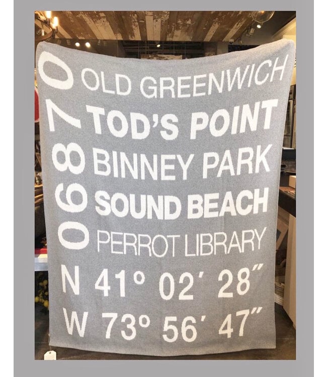 Old Greenwich Cotton Blanket-available in gray