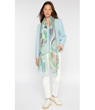Palm Print Cashmere/Silk Scarf -available in 2 colors