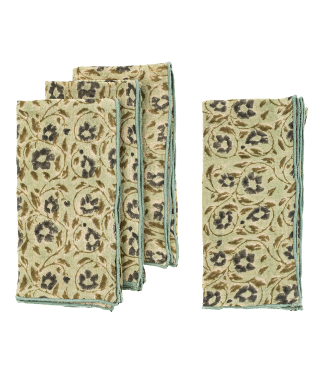 Block Print Napkin(S/4)-available in 3 patterns