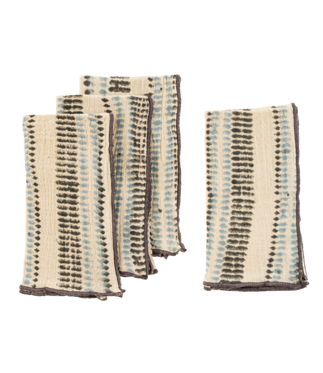 Block Print Napkin(S/4)-available in 3 patterns