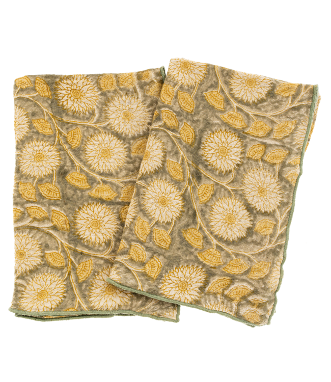 Block Print Cotton Tea Towels S/2-available in 3 prints