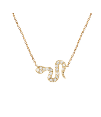 Diamond Snake 14KG Necklace