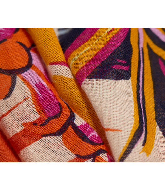 Hawaii Orange Cotton Scarf