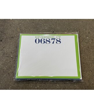 Zip Code Flat Note Cards-Old Greenwich or Riverside
