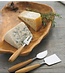 Stainless and Teak Cheese Set