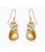 Mabel Chong Citrine/Pearl Cluster Earrings
