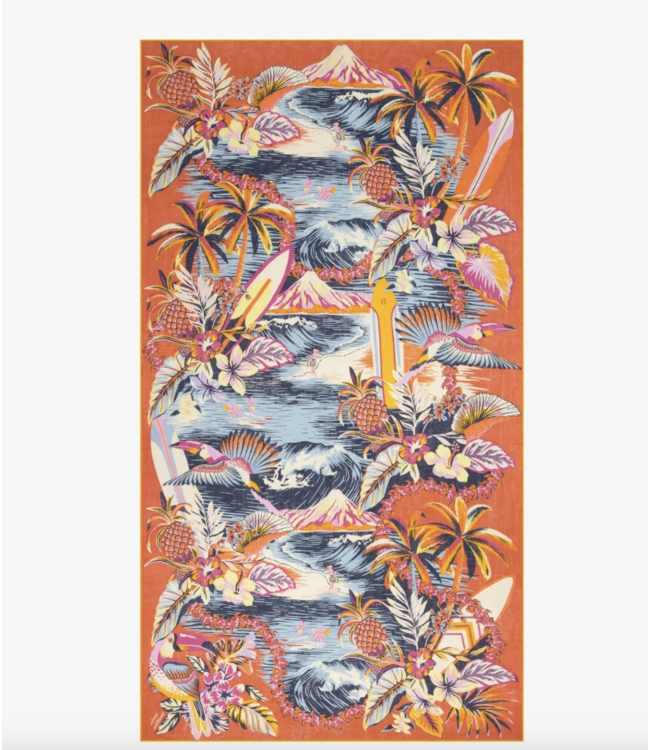 Hawaii Orange Cotton Scarf