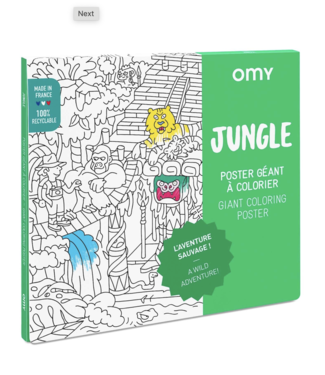 OMY Jungle Coloring Folded Poster