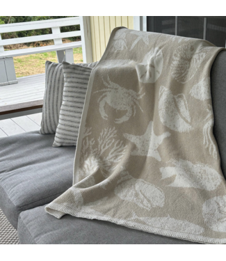 Sea Life Cotton Throw Blanket