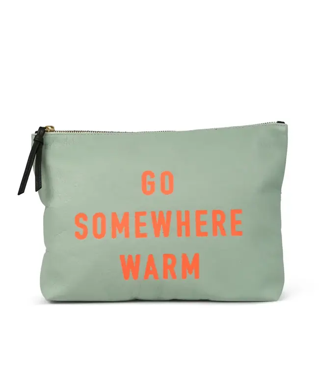 Go Somewhere Warm Cowhide Pouch