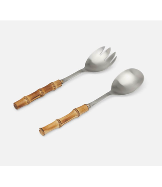 Blue Pheasant Zoya Silver/Bamboo Serving Set