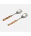 Blue Pheasant Zoya Silver/Bamboo Serving Set