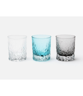 Blue Pheasant Harmon Clear Handblown Tumbler