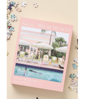 Harper Group Gray Malin Palm Beach 1000 Piece Book Box Puzzle