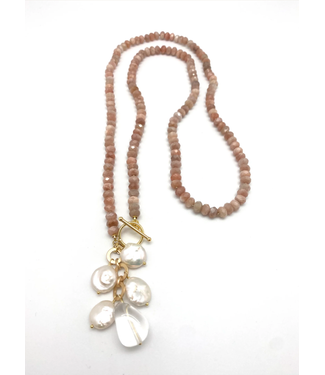 in2 Design Ellinor Pink Moonstone Necklace