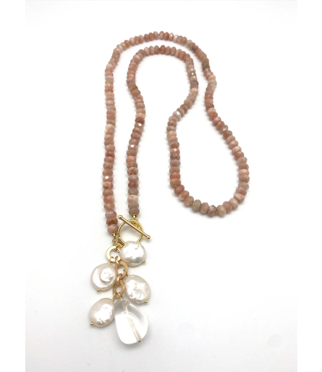 in2 Design Ellinor Pink Moonstone Necklace