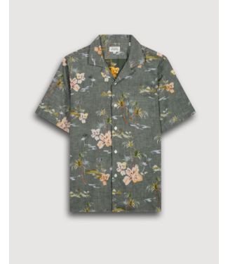 Palm S/S Cotton Button Down Shirt in Ivory(see image)