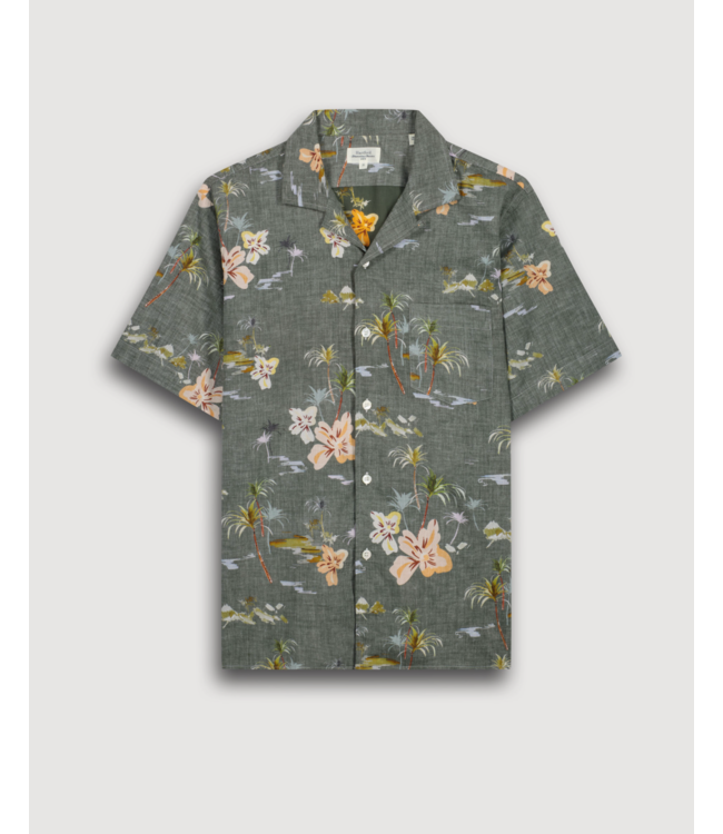Palm S/S Cotton Button Down Shirt in Ivory(see image)