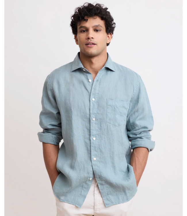 Paul Oyster Linen Button Down Shirt