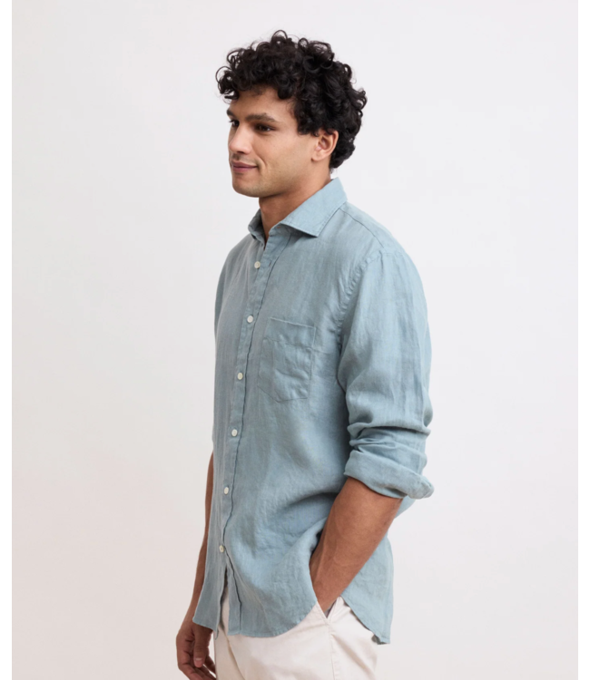 Paul Oyster Linen Button Down Shirt