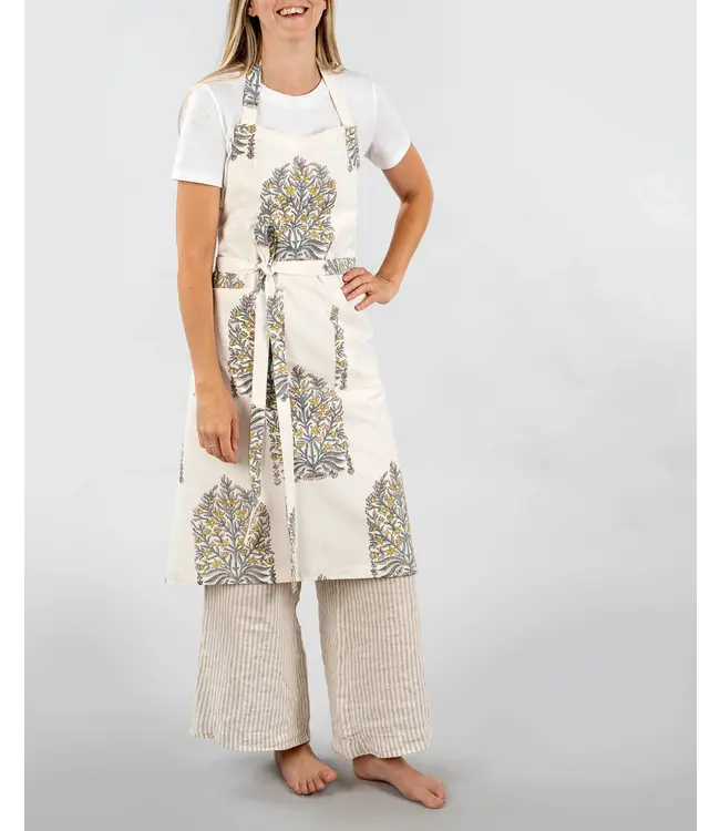 Cotton Block Print Apron-available in 2 prints