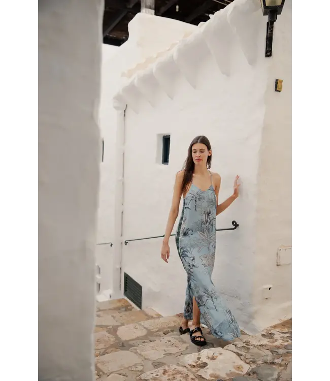 Long Crepe Printed Dress-available in 2 prints