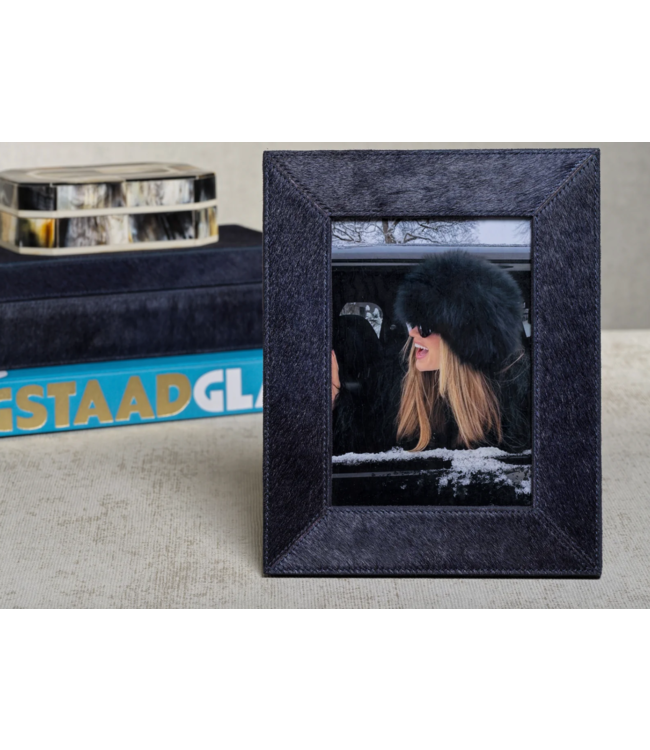 Hair on Hide Leather 5X7 Photo Frame