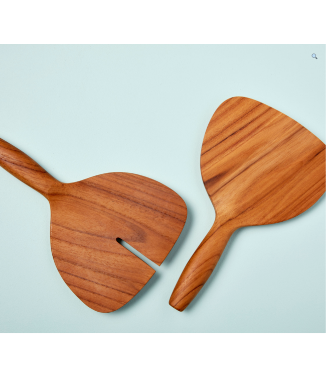 Teak Wide Serving Set