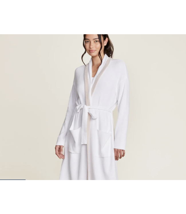 CozyChic Ultra Lite Tipped Ribbed Short Robe