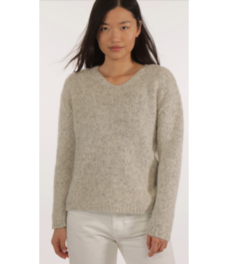 Les Recines du Ciel Ecume V-Neck Alpaca Sweater