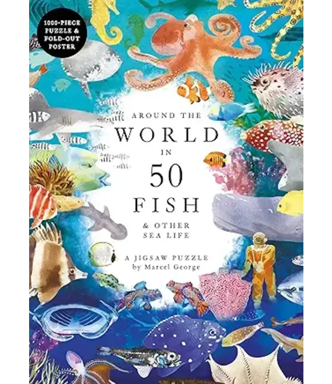 Around the World in 50 Fish Puzzle- 1000pc