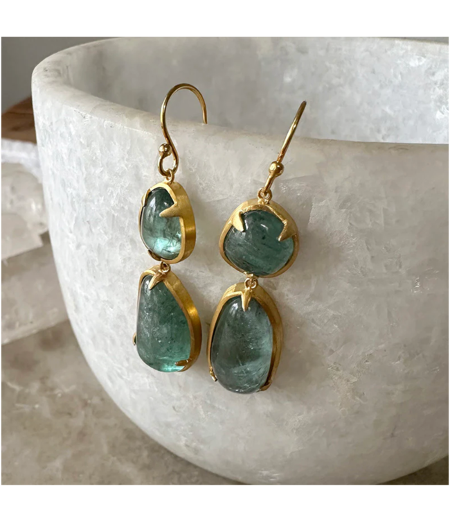 Green Apatite Earrings