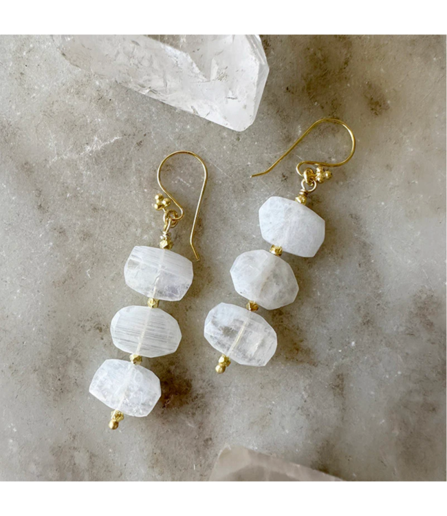 Camila Moonstone Drop Earrings