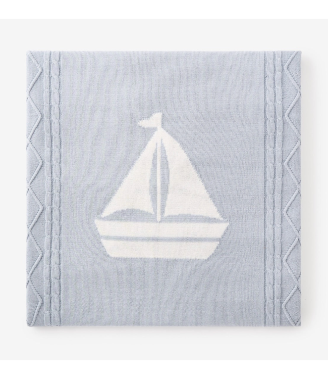 Cotton Nautical Cable Blanket