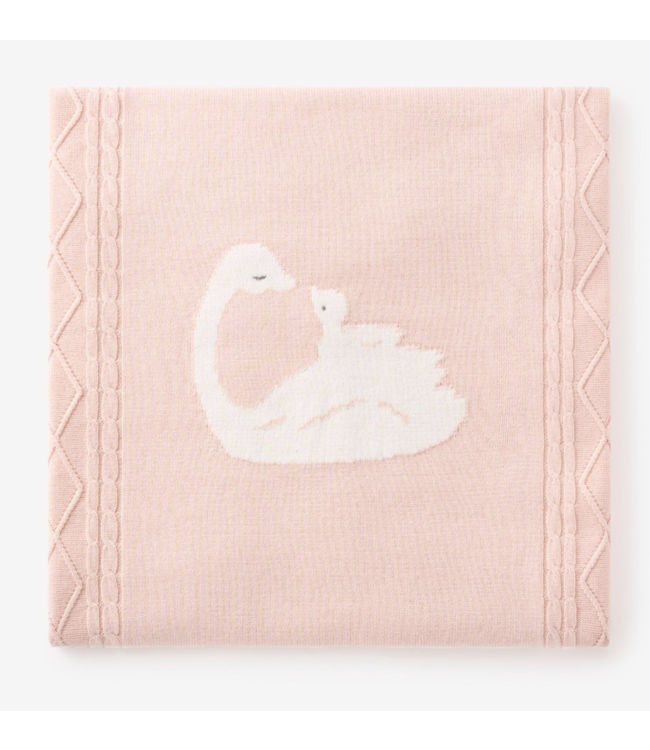 Cotton Swan Cable Blanket