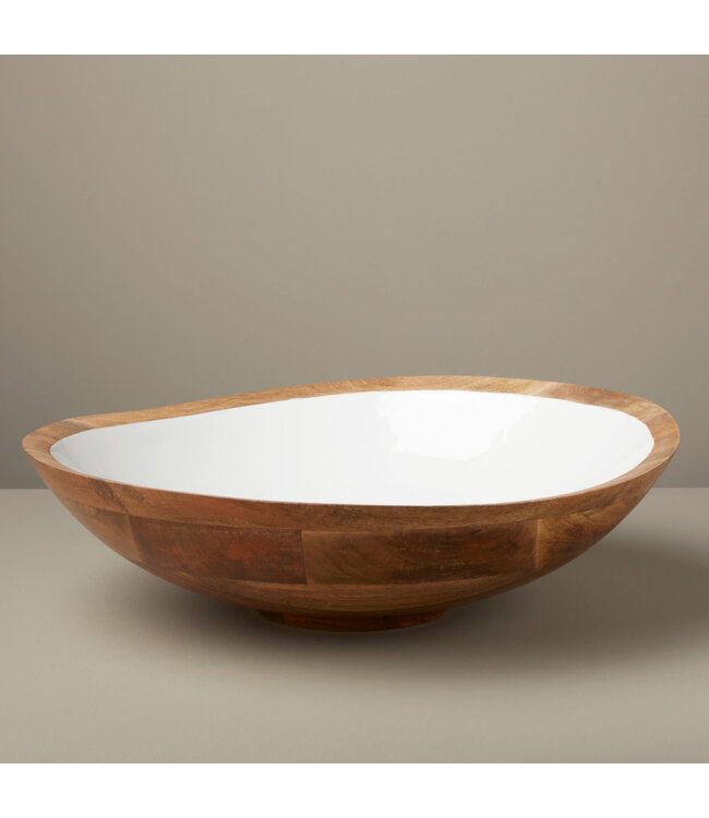 Madras White Enamel Extra Large Bowl