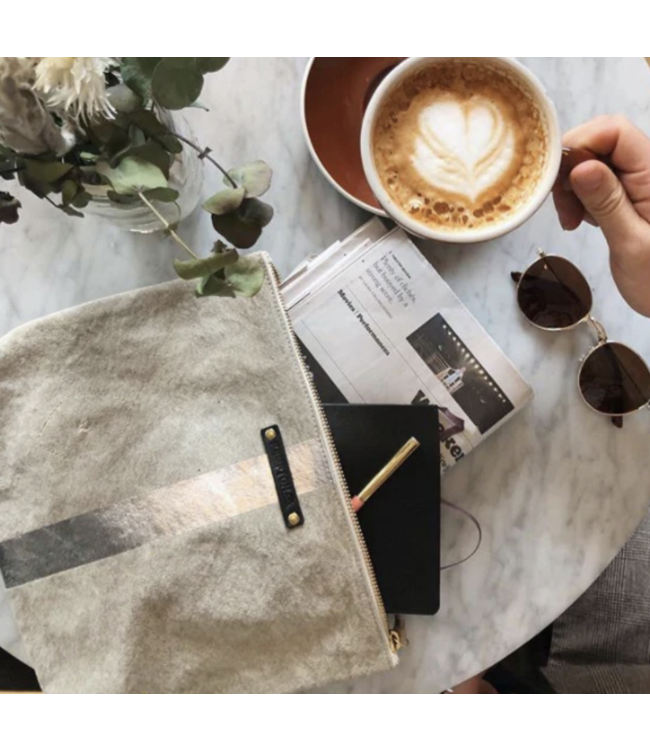 Postal Silver Stripe Pouch