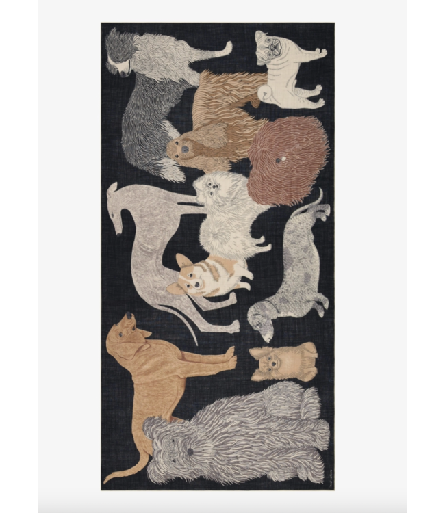 Toutou Wool Black Scarf