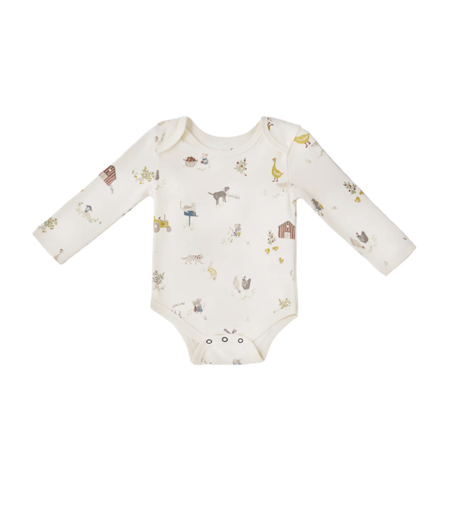 Organic Cotton Lap Shoulder One Piece-choose from 2 patterns