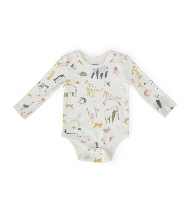 Organic Cotton Lap Shoulder One Piece-choose from 2 patterns