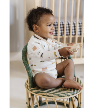 Organic Cotton One Piece Henley-choose from 2 patterns