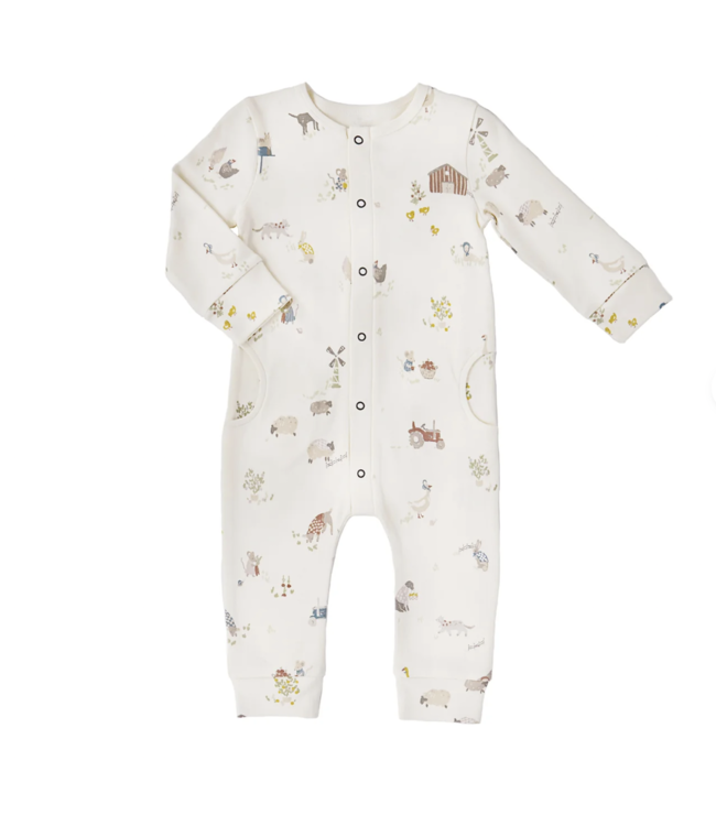 Organic Cotton Placket Romper