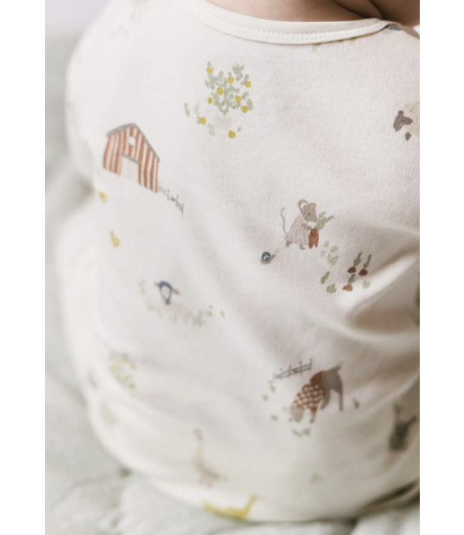 Organic Cotton Placket Romper